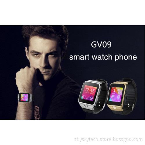 Bluetooth Smart watch Phone GV09 with camera 2.0MP wrist Watch SIM card Smart watch for iPhone6 Samsung Android Smartphones